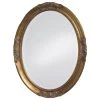 HomeRoots Furniture HomeRoots Oval Antique Gold Finish Mirror With Beaded Textured Frame