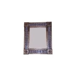 Fine Crafts & Imports Medium Brown Escudo Tile Talavera Tin Mirror