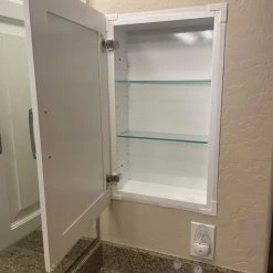 Timber Tree Cabinets Fruitville Shaker Frameless Recessed Wood Medicine Cabinet, 14x48, White Enamel -Laural Home Shop b6b16dbe02a74ba1 7588 w800 h800 b0 p0