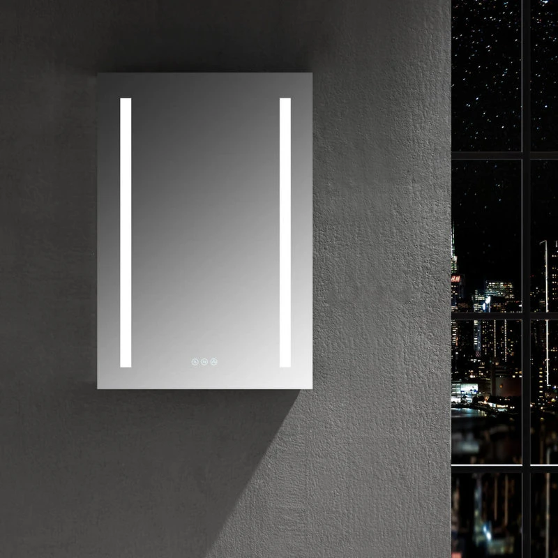 Blossom Kitchen & Bath Supply LED Mirror Medicine Cabinet With Defogger, Dimmer And Outlets, 24" Left 3 Blossom Kitchen & Bath Supply LED Mirror Medicine Cabinet With Defogger, Dimmer And Outlets, 24" Left