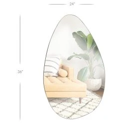 Mirrorize Canada 24"x36" Frameless Teardrop Wall Mirror -Laural Home Shop b75117d003d57a31 3200 w800 h800 b1 p0