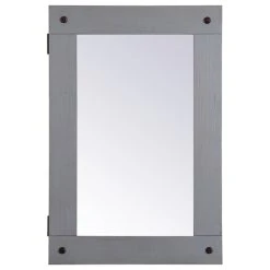 ELEGANT D�COR Elegant Decor MR562233GR Wooden Mirror Medicine Cabinet In Antique Grey