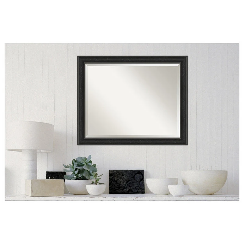 Amanti Art Shipwreck Black Narrow Beveled Bathroom Wall Mirror - 32 X 26 In. 7 Amanti Art Shipwreck Black Narrow Beveled Bathroom Wall Mirror - 32 X 26 In. - Image 5