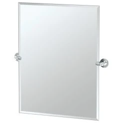 Gatco Fine Bathware Cafe 24" Frameless Rectangle Mirror, Chrome