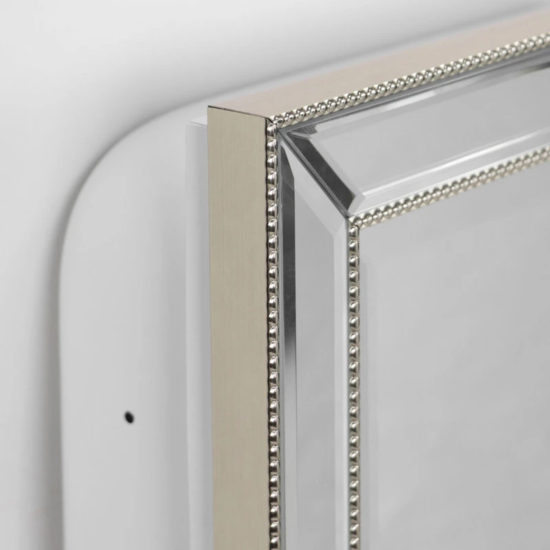 Head West, Inc. Head West Champagne Silver Beaded Beveled Mirror, 16x26" 5 Head West, Inc. Head West Champagne Silver Beaded Beveled Mirror, 16x26" - Image 3