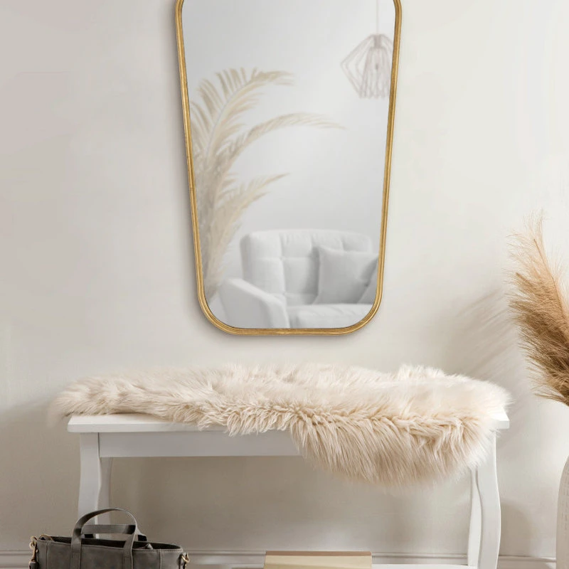 Uniek Caskill Framed Cowbell Wall Mirror, Gold, 20x32 8 Uniek Caskill Framed Cowbell Wall Mirror, Gold, 20x32 - Image 6