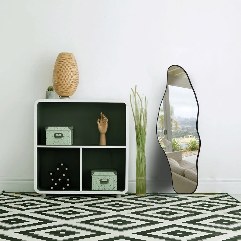 Mirrorize Canada Black Long Asymmetrical/Irregular Wall Mirror, 18"x48" 4 Mirrorize Canada Black Long Asymmetrical/Irregular Wall Mirror, 18"x48" - Image 2