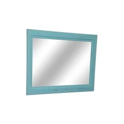 Renewed Decor And Storage Sea Blue Farmhouse Style Vanity Mirror, 36"x30"