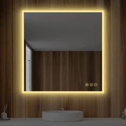 Blossom Kitchen & Bath Supply Fogless, Dimmable, Color Temperature Adjustable LED Mirror, 36x36 21 Blossom Kitchen & Bath Supply Fogless, Dimmable, Color Temperature Adjustable LED Mirror, 36x36 -Laural Home Shop ba31f6f1012032ff 9878 w800 h800 b0 p0