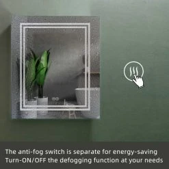 Vyaya Ontario 24 In. W X 32 In. H Aluminum LED Mirror Medicine Cabinet -Laural Home Shop ba61f3b701ae3335 9542 w800 h800 b0 p0