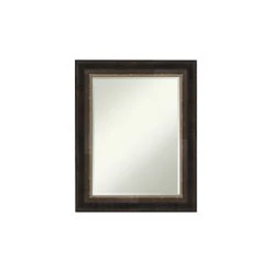 Amanti Art Varied Black Beveled Bathroom Wall Mirror - 23.75 X 29.75 In.