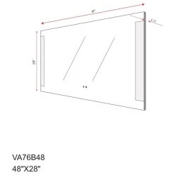 Vanity Art LLC Frameless Rectangle LED Lighted Bath Vanity Mirror, 48" X 28" 13 Vanity Art LLC Frameless Rectangle LED Lighted Bath Vanity Mirror, 48" X 28" -Laural Home Shop baa1275402d54e43 1523 w800 h800 b1 p0