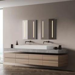 Altair Catola 24" Clear Glass Surface-Mount/Recessed LED Mirror Medicine Cabinet -Laural Home Shop baa1bb0302c4e403 8112 w800 h800 b0 p0