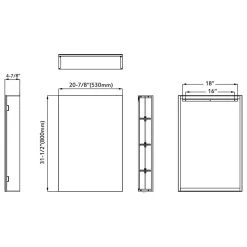 Dowell K&B Supplies Inge Medicine Cabinet White, 21wx32hx5d -Laural Home Shop bb01bb8500be76ee 1195 w800 h800 b1 p0