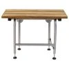 Grab Bar Specialists Rectangular Folding Shower Seat, Teak Wood, 24 ", Legs