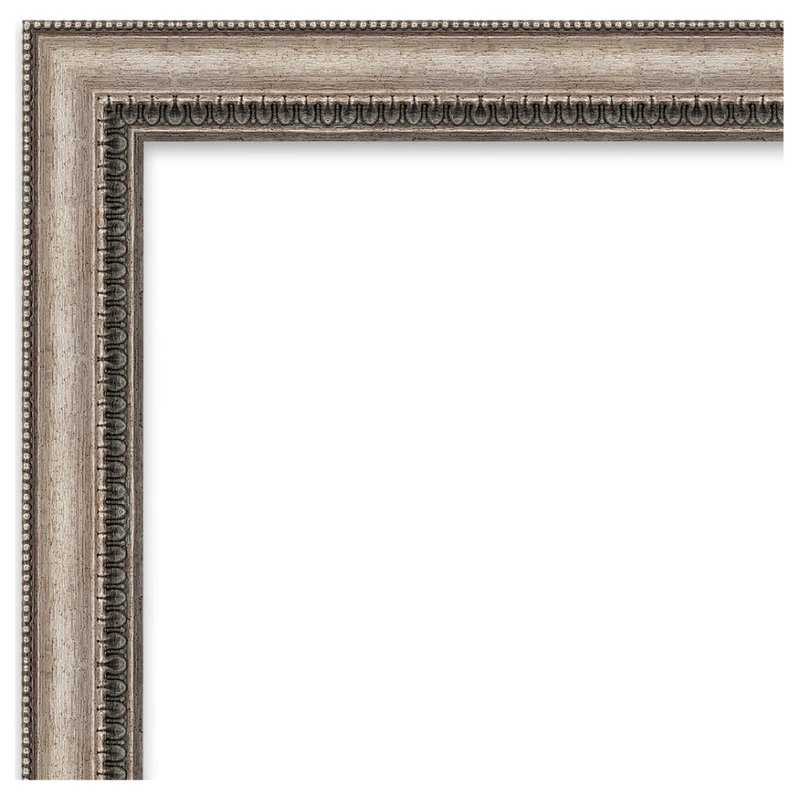 Amanti Art Lyla Ornate Silver Non-Beveled Bathroom Wall Mirror - 22.25 X 28.25 In. 5 Amanti Art Lyla Ornate Silver Non-Beveled Bathroom Wall Mirror - 22.25 X 28.25 In. - Image 3