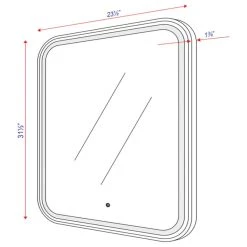 Vanity Art LLC Large Rounded Corner LED Lighted Bath Vanity Mirror, Gold, 24" X 31.5" 11 Vanity Art LLC Large Rounded Corner LED Lighted Bath Vanity Mirror, Gold, 24" X 31.5" -Laural Home Shop bde197b002d54ec8 1620 w800 h800 b1 p0