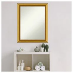 Amanti Art Townhouse Gold Wood Framed Non-Beveled Bathroom Wall Mirror 21.5 X 27.5 In -Laural Home Shop be3177d802bdde1d 5750 w800 h800 b1 p0
