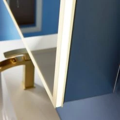 Vinnova 24" Rectangular Frameless Lighted Medicine Cabinet Wall Mounted Mirror -Laural Home Shop be91194401a9c0ba 5342 w800 h800 b0 p0