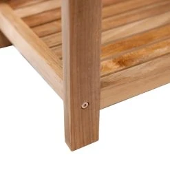 Nordic Style Natural Teak Spa Bench With Shelf, 35" -Laural Home Shop bec1ebe00f246a56 3745 w800 h800 b0 p0