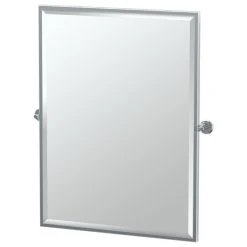Gatco Fine Bathware Latitude II 25" Framed Rectangle Mirror, Matte Black