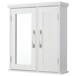 Versanora Wooden Bathroom Medicine Cabinet Mirror White