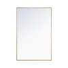 Elegant Furniture & Lighting Contemporary Brass Vanity Mirror