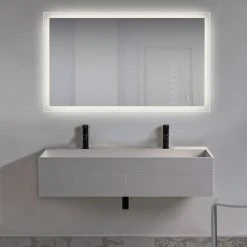Krugg Reflections LED Lighted Bathroom Mirror Wall Mount With Defogger, 60"x36" 8 Krugg Reflections LED Lighted Bathroom Mirror Wall Mount With Defogger, 60"x36" -Laural Home Shop c0814a1b0086f975 8010 w800 h800 b0 p0