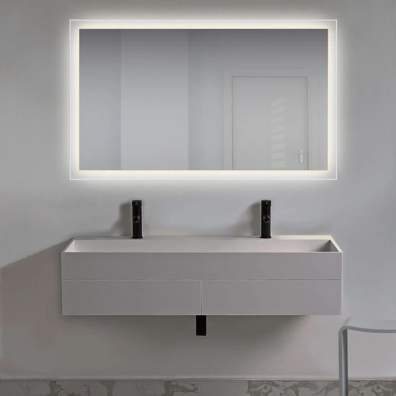 Krugg Reflections LED Lighted Bathroom Mirror Wall Mount With Defogger, 60"x36" 5 Krugg Reflections LED Lighted Bathroom Mirror Wall Mount With Defogger, 60"x36" - Image 3