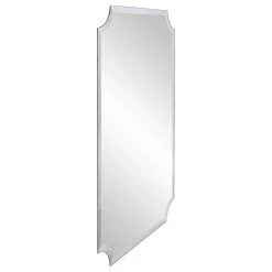 HomeRoots Furniture HomeRoots Minimalist Rectangle Mirror With Beveled Edge And Scalloped Corners -Laural Home Shop c081b23a0065c83b 6001 w800 h800 b1 p0