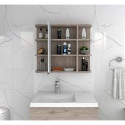 FM FURNITURE Valdez Medicine Cabinet, Light Gray 14 FM FURNITURE Valdez Medicine Cabinet, Light Gray -Laural Home Shop c091751a03650d45 7965 w800 h800 b0 p0