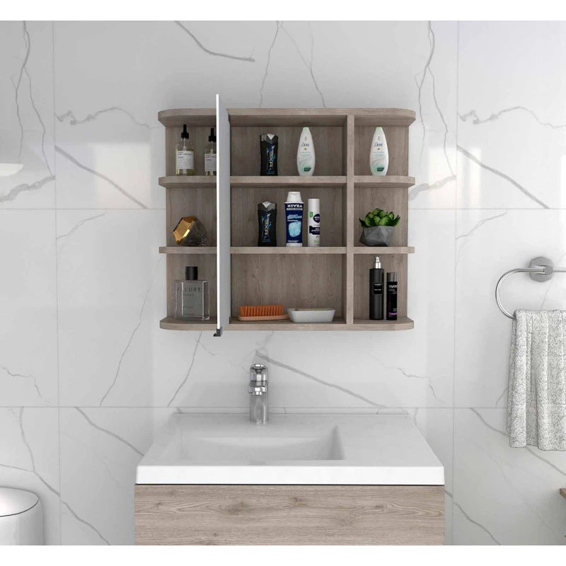 FM FURNITURE Valdez Medicine Cabinet, Light Gray 7 FM FURNITURE Valdez Medicine Cabinet, Light Gray - Image 5