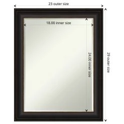 Amanti Art Trio Oil Rubbed Bronze Petite Bevel Bathroom Wall Mirror 22.5 X 28.5 In. -Laural Home Shop c0a16bca03b79159 7783 w800 h800 b1 p0