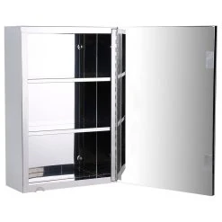 Renovators Supply Manufacturing Stainless Steel Wall Mounted Medicine Cabinet With Mirror 22" H X14" W 3 Shelves -Laural Home Shop c0d1bc660b58c2a1 9994 w800 h800 b1 p0