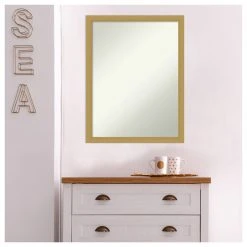 Amanti Art Grace Brushed Gold Narrow Non-Beveled Bathroom Wall Mirror - 20 X 26 In. 17 Amanti Art Grace Brushed Gold Narrow Non-Beveled Bathroom Wall Mirror - 20 X 26 In. -Laural Home Shop c0f1be1302bddde0 6193 w800 h800 b1 p0
