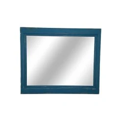 Renewed Decor And Storage Coral Blue Farmhouse Style Vanity Mirror, 42"x30"