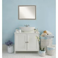 Amanti Art Bel Volto Silver Beveled Wood Bathroom Wall Mirror - 31 X 25 In. 13 Amanti Art Bel Volto Silver Beveled Wood Bathroom Wall Mirror - 31 X 25 In. -Laural Home Shop c151eb6908ff9754 6643 w800 h800 b0 p0