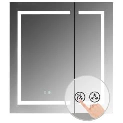 Blossom Kitchen & Bath Supply LED Medicine Cabinet With Defogger, 30x32