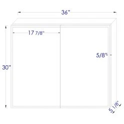 Alfi Trade Inc ALFI Brand 36"x30" Double Door LED Light Medicine Cabinet -Laural Home Shop c27101a603ec1a87 7424 w800 h800 b1 p0