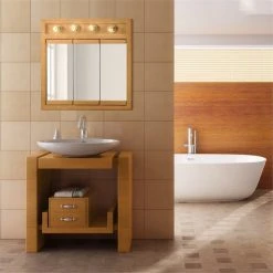 Design House Richland 30-Inch Bathroom Medicine Wood Cabinet In Nutmeg Oak -Laural Home Shop c28122a103d8ba61 1444 w800 h800 b0 p0