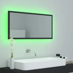 Vida XL International B.V. VidaXL LED Bathroom Mirror 35.4" Gray Acrylic Home Washroom Wall Vanity Unit 15 Vida XL International B.V. VidaXL LED Bathroom Mirror 35.4" Gray Acrylic Home Washroom Wall Vanity Unit -Laural Home Shop c28193f901c348cd 5622 w800 h800 b0 p0