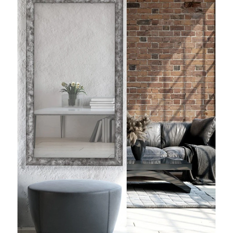 Hitchcock Butterfield Forge Hammered Silver Mirror, 35"x35" 5 Hitchcock Butterfield Forge Hammered Silver Mirror, 35"x35" - Image 3