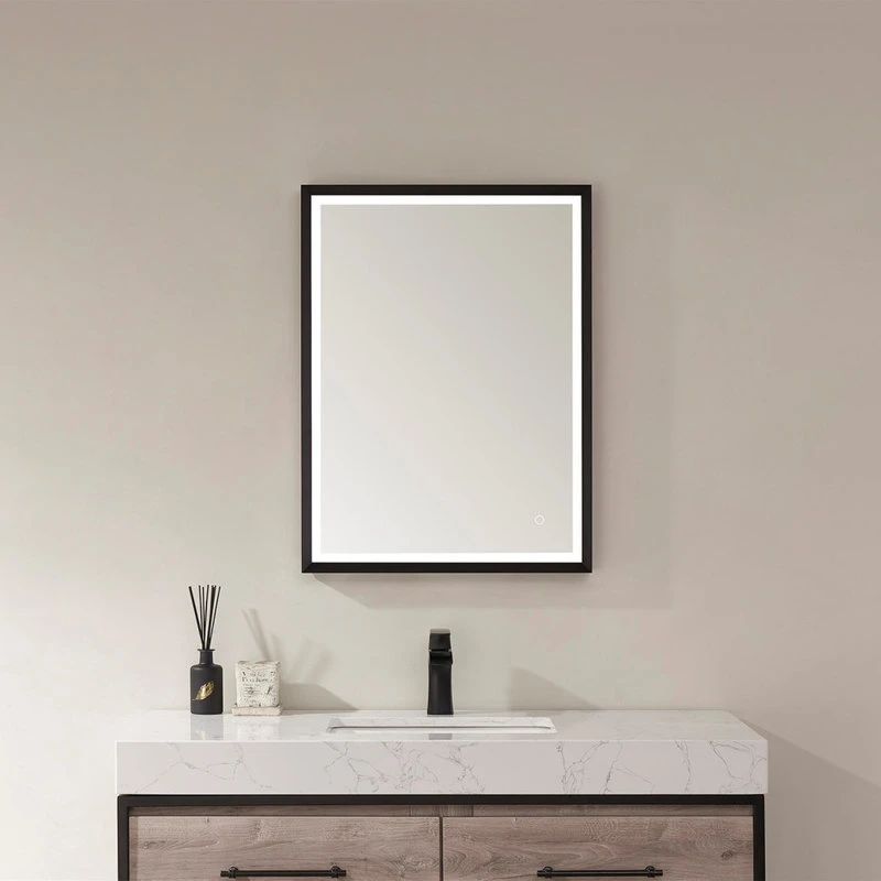 Vinnova 24'' Rectangle LED Lighted Accent Bathroom/Vanity Wall Mirror 4 Vinnova 24'' Rectangle LED Lighted Accent Bathroom/Vanity Wall Mirror - Image 2