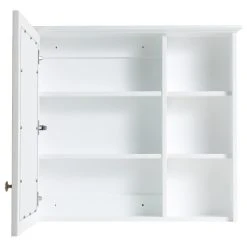 Wellfor Bathroom Solid Wood Medicine Cabinet With Silver Coated Mirror, 34"x30", White 15 Wellfor Bathroom Solid Wood Medicine Cabinet With Silver Coated Mirror, 34"x30", White -Laural Home Shop c331278e03510981 6727 w800 h800 b1 p0