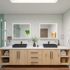 Alfi Trade ALFI 8" Square Wall Mounted 5x Magnify Cosmetic Mirror -Laural Home Shop c3415b23012d3ddd 8292 w800 h800 b0 p0