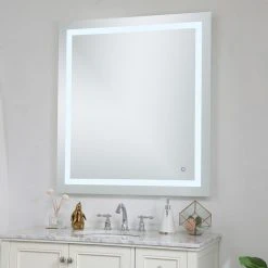 Elegant Furniture & Lighting Touch Sensor Hardwired LED Mirror, Color Changing Temp 3000K/4200K/6400K, 36"x40 -Laural Home Shop c3719b3d0c706b2f 2956 w800 h800 b0 p0