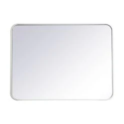 Elegant Furniture & Lighting Elegant Decor Evermore 24x32" Soft Corner Metal Rectangular Mirror In White 9 Elegant Furniture & Lighting Elegant Decor Evermore 24x32" Soft Corner Metal Rectangular Mirror In White -Laural Home Shop c381c3b90316d09f 0659 w800 h800 b1 p0