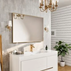 Eviva LLC EVIVA Gold 42x30" Modern Framed Bathroom Mirror 12 Eviva LLC EVIVA Gold 42x30" Modern Framed Bathroom Mirror -Laural Home Shop c3a1da8a02f99103 0282 w800 h800 b0 p0