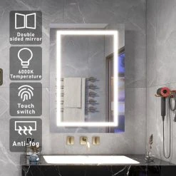 Modland Recessed Or Surface Mount Frameless Medicine Cabinet W/ LED Light & 2 Mirrors, Right Door -Laural Home Shop c461430b031968d8 4077 w800 h800 b0 p0