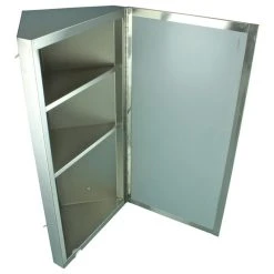 Renovators Supply Manufacturing Renovator's Supply Brushed Stainless Steel Wall Mount Corner Medicine Cabinet 11 Renovators Supply Manufacturing Renovator's Supply Brushed Stainless Steel Wall Mount Corner Medicine Cabinet -Laural Home Shop c4b19e47039c46d5 0539 w800 h800 b1 p0